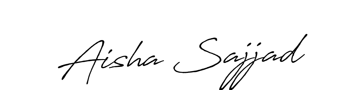 Antro_Vectra_Bolder is a professional signature style that is perfect for those who want to add a touch of class to their signature. It is also a great choice for those who want to make their signature more unique. Get Aisha Sajjad name to fancy signature for free. Aisha Sajjad signature style 7 images and pictures png