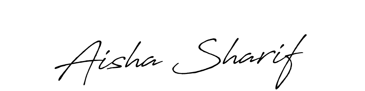 Also You can easily find your signature by using the search form. We will create Aisha Sharif name handwritten signature images for you free of cost using Antro_Vectra_Bolder sign style. Aisha Sharif signature style 7 images and pictures png