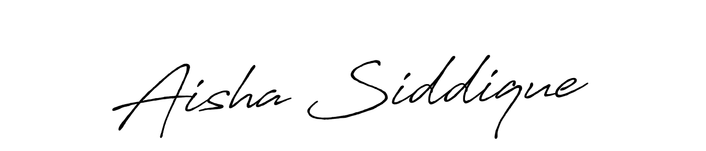 Create a beautiful signature design for name Aisha Siddique. With this signature (Antro_Vectra_Bolder) fonts, you can make a handwritten signature for free. Aisha Siddique signature style 7 images and pictures png