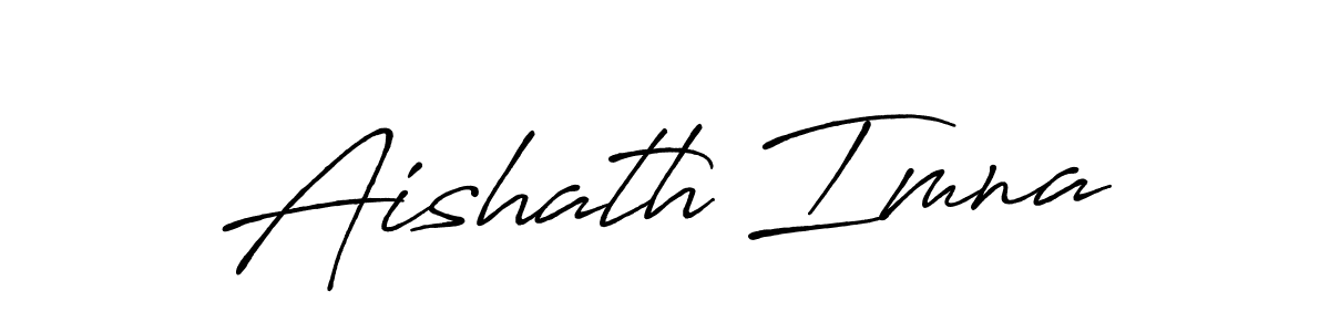 Make a beautiful signature design for name Aishath Imna. With this signature (Antro_Vectra_Bolder) style, you can create a handwritten signature for free. Aishath Imna signature style 7 images and pictures png