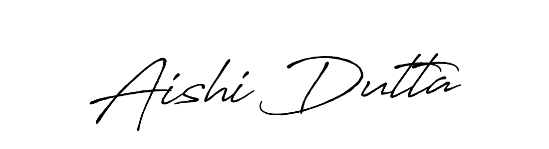 Make a beautiful signature design for name Aishi Dutta. With this signature (Antro_Vectra_Bolder) style, you can create a handwritten signature for free. Aishi Dutta signature style 7 images and pictures png