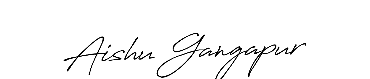 How to make Aishu Gangapur signature? Antro_Vectra_Bolder is a professional autograph style. Create handwritten signature for Aishu Gangapur name. Aishu Gangapur signature style 7 images and pictures png