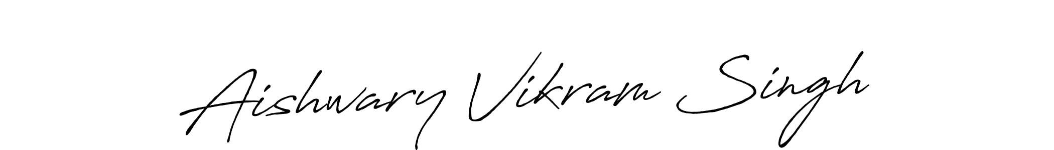 Create a beautiful signature design for name Aishwary Vikram Singh. With this signature (Antro_Vectra_Bolder) fonts, you can make a handwritten signature for free. Aishwary Vikram Singh signature style 7 images and pictures png