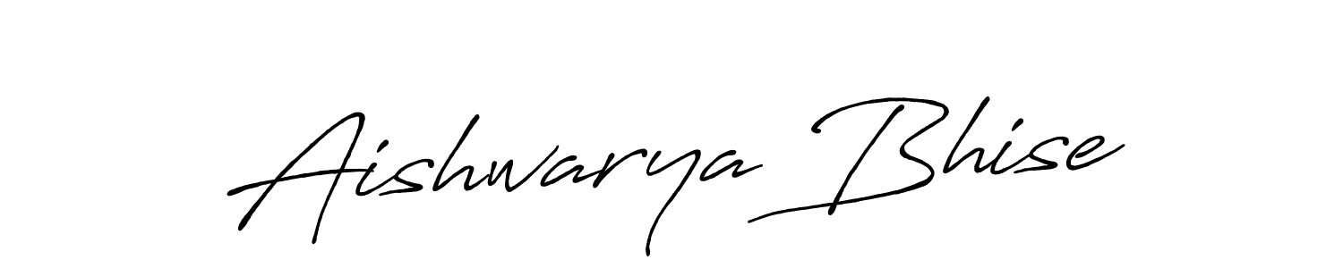Create a beautiful signature design for name Aishwarya Bhise. With this signature (Antro_Vectra_Bolder) fonts, you can make a handwritten signature for free. Aishwarya Bhise signature style 7 images and pictures png