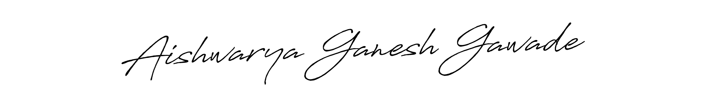 Make a beautiful signature design for name Aishwarya Ganesh Gawade. With this signature (Antro_Vectra_Bolder) style, you can create a handwritten signature for free. Aishwarya Ganesh Gawade signature style 7 images and pictures png
