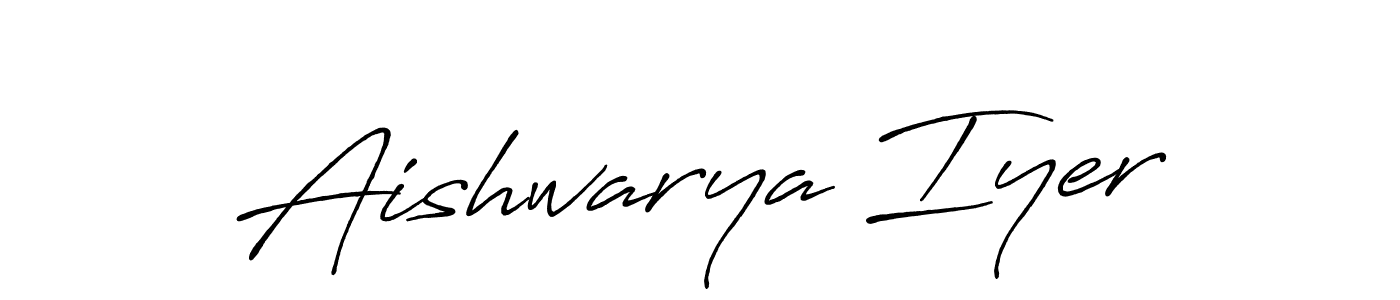 if you are searching for the best signature style for your name Aishwarya Iyer. so please give up your signature search. here we have designed multiple signature styles  using Antro_Vectra_Bolder. Aishwarya Iyer signature style 7 images and pictures png