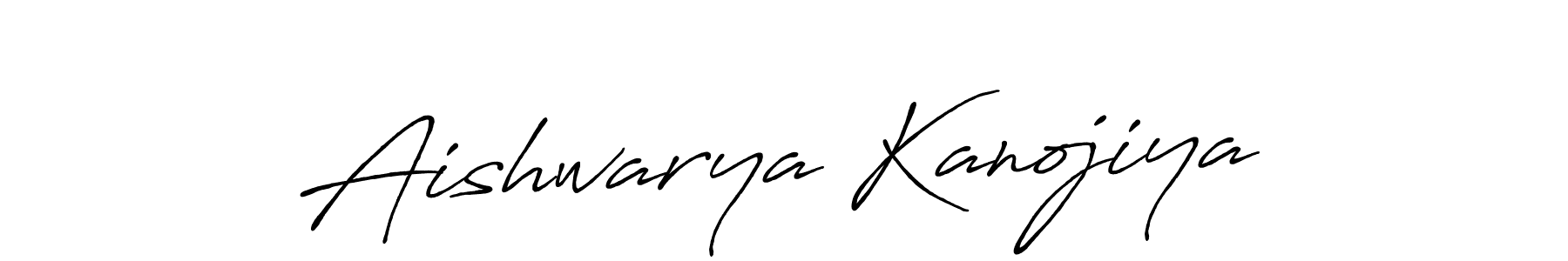 Design your own signature with our free online signature maker. With this signature software, you can create a handwritten (Antro_Vectra_Bolder) signature for name Aishwarya Kanojiya. Aishwarya Kanojiya signature style 7 images and pictures png