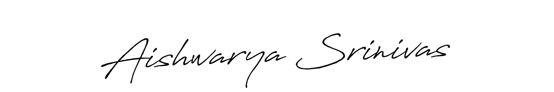 Create a beautiful signature design for name Aishwarya Srinivas. With this signature (Antro_Vectra_Bolder) fonts, you can make a handwritten signature for free. Aishwarya Srinivas signature style 7 images and pictures png