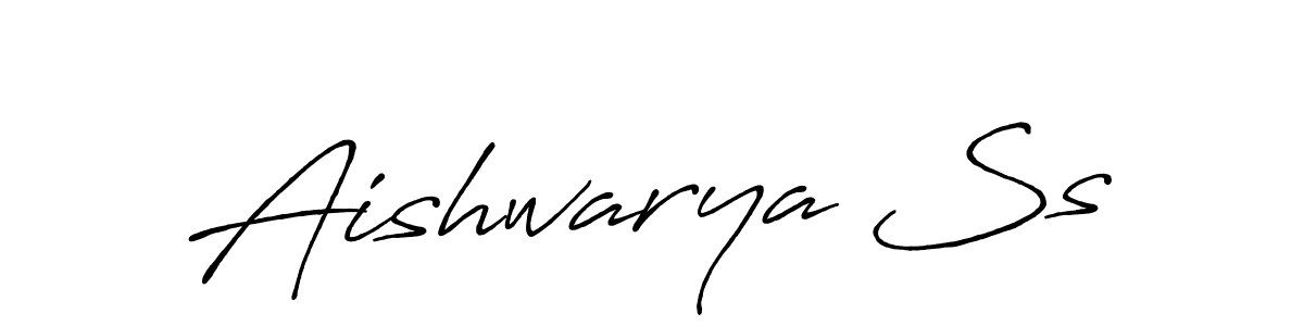 How to make Aishwarya Ss signature? Antro_Vectra_Bolder is a professional autograph style. Create handwritten signature for Aishwarya Ss name. Aishwarya Ss signature style 7 images and pictures png