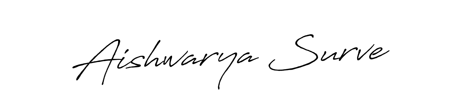 How to make Aishwarya Surve name signature. Use Antro_Vectra_Bolder style for creating short signs online. This is the latest handwritten sign. Aishwarya Surve signature style 7 images and pictures png