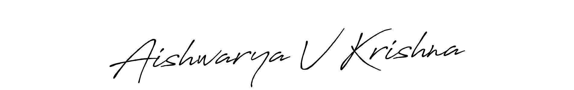 Make a short Aishwarya V Krishna signature style. Manage your documents anywhere anytime using Antro_Vectra_Bolder. Create and add eSignatures, submit forms, share and send files easily. Aishwarya V Krishna signature style 7 images and pictures png