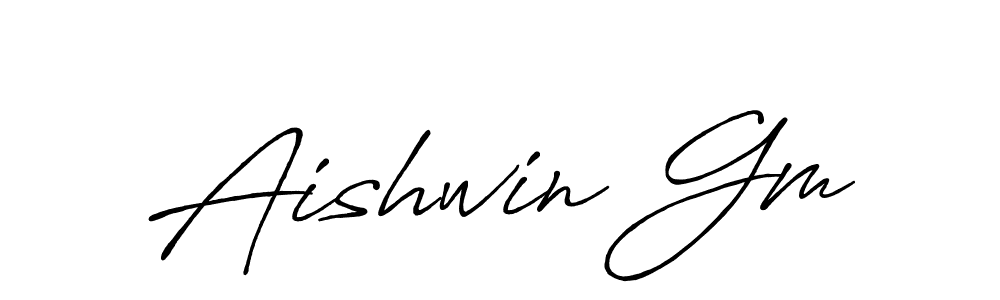 Once you've used our free online signature maker to create your best signature Antro_Vectra_Bolder style, it's time to enjoy all of the benefits that Aishwin Gm name signing documents. Aishwin Gm signature style 7 images and pictures png