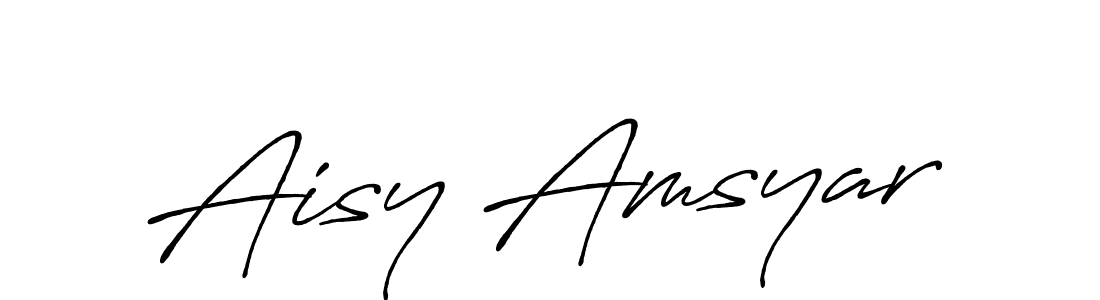 Antro_Vectra_Bolder is a professional signature style that is perfect for those who want to add a touch of class to their signature. It is also a great choice for those who want to make their signature more unique. Get Aisy Amsyar name to fancy signature for free. Aisy Amsyar signature style 7 images and pictures png