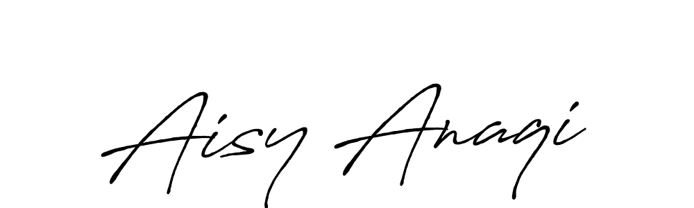 Create a beautiful signature design for name Aisy Anaqi. With this signature (Antro_Vectra_Bolder) fonts, you can make a handwritten signature for free. Aisy Anaqi signature style 7 images and pictures png