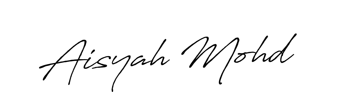 Make a beautiful signature design for name Aisyah Mohd. Use this online signature maker to create a handwritten signature for free. Aisyah Mohd signature style 7 images and pictures png