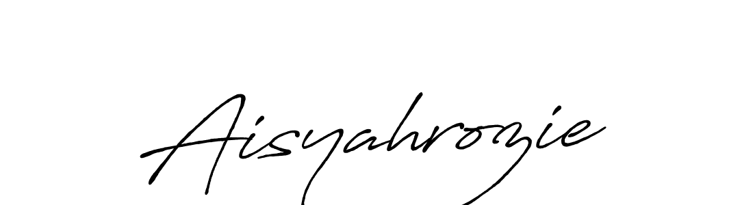How to make Aisyahrozie signature? Antro_Vectra_Bolder is a professional autograph style. Create handwritten signature for Aisyahrozie name. Aisyahrozie signature style 7 images and pictures png