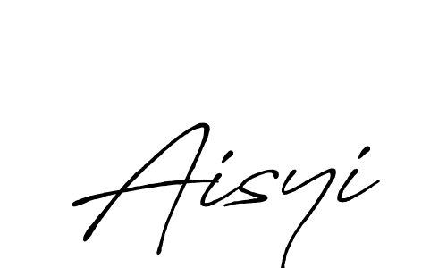 How to make Aisyi signature? Antro_Vectra_Bolder is a professional autograph style. Create handwritten signature for Aisyi name. Aisyi signature style 7 images and pictures png