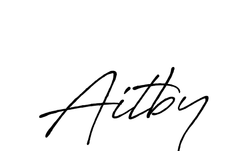 How to make Aitby name signature. Use Antro_Vectra_Bolder style for creating short signs online. This is the latest handwritten sign. Aitby signature style 7 images and pictures png