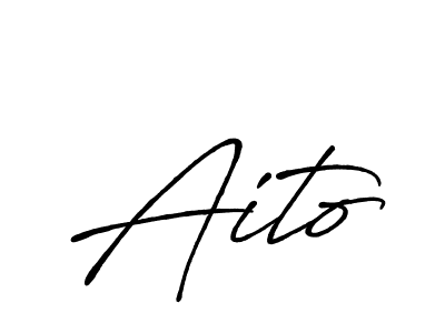 It looks lik you need a new signature style for name Aito. Design unique handwritten (Antro_Vectra_Bolder) signature with our free signature maker in just a few clicks. Aito signature style 7 images and pictures png