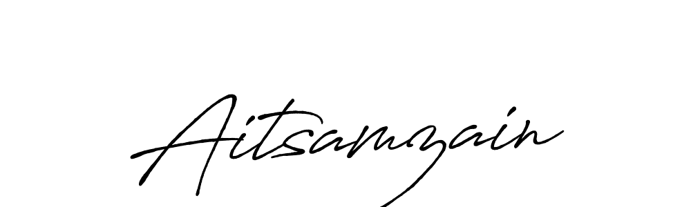 How to Draw Aitsamzain signature style? Antro_Vectra_Bolder is a latest design signature styles for name Aitsamzain. Aitsamzain signature style 7 images and pictures png