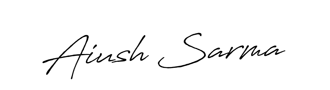 Aiush Sarma stylish signature style. Best Handwritten Sign (Antro_Vectra_Bolder) for my name. Handwritten Signature Collection Ideas for my name Aiush Sarma. Aiush Sarma signature style 7 images and pictures png