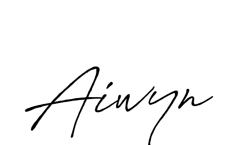 How to make Aiwyn name signature. Use Antro_Vectra_Bolder style for creating short signs online. This is the latest handwritten sign. Aiwyn signature style 7 images and pictures png