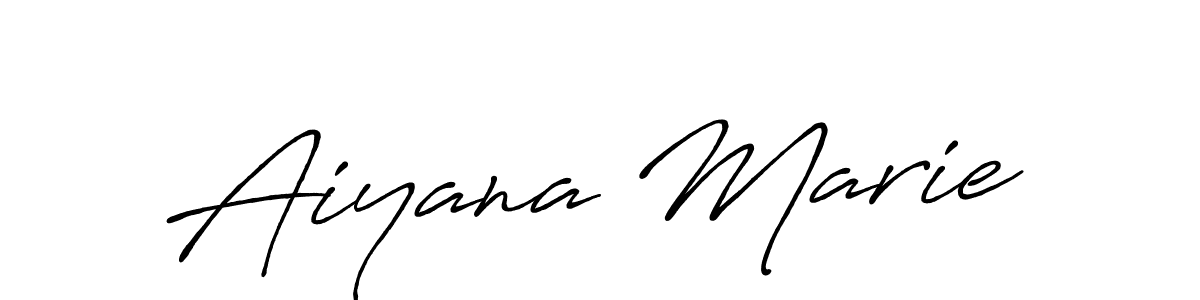 How to make Aiyana Marie name signature. Use Antro_Vectra_Bolder style for creating short signs online. This is the latest handwritten sign. Aiyana Marie signature style 7 images and pictures png
