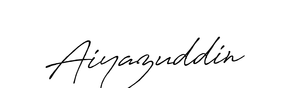 Design your own signature with our free online signature maker. With this signature software, you can create a handwritten (Antro_Vectra_Bolder) signature for name Aiyazuddin. Aiyazuddin signature style 7 images and pictures png