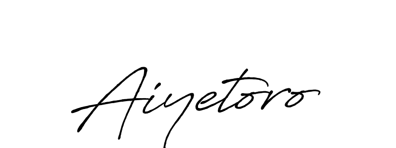 Design your own signature with our free online signature maker. With this signature software, you can create a handwritten (Antro_Vectra_Bolder) signature for name Aiyetoro. Aiyetoro signature style 7 images and pictures png