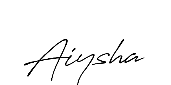 Make a beautiful signature design for name Aiysha. With this signature (Antro_Vectra_Bolder) style, you can create a handwritten signature for free. Aiysha signature style 7 images and pictures png