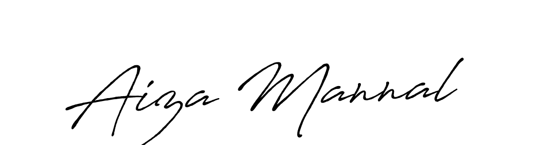 Make a beautiful signature design for name Aiza Mannal. With this signature (Antro_Vectra_Bolder) style, you can create a handwritten signature for free. Aiza Mannal signature style 7 images and pictures png