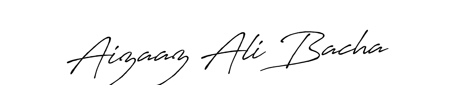 Design your own signature with our free online signature maker. With this signature software, you can create a handwritten (Antro_Vectra_Bolder) signature for name Aizaaz Ali Bacha. Aizaaz Ali Bacha signature style 7 images and pictures png