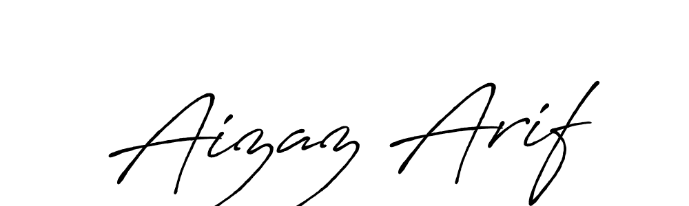 Aizaz Arif stylish signature style. Best Handwritten Sign (Antro_Vectra_Bolder) for my name. Handwritten Signature Collection Ideas for my name Aizaz Arif. Aizaz Arif signature style 7 images and pictures png