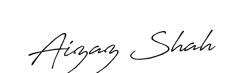 Use a signature maker to create a handwritten signature online. With this signature software, you can design (Antro_Vectra_Bolder) your own signature for name Aizaz Shah. Aizaz Shah signature style 7 images and pictures png