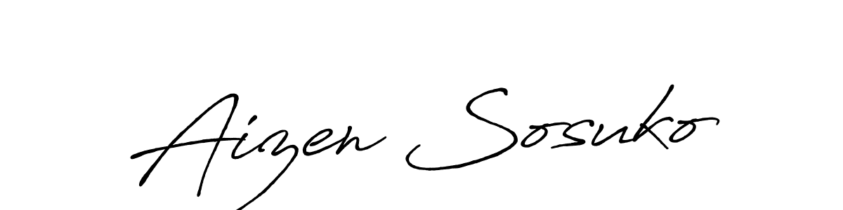 This is the best signature style for the Aizen Sosuko name. Also you like these signature font (Antro_Vectra_Bolder). Mix name signature. Aizen Sosuko signature style 7 images and pictures png