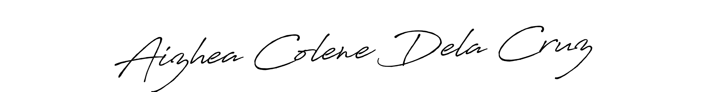 Antro_Vectra_Bolder is a professional signature style that is perfect for those who want to add a touch of class to their signature. It is also a great choice for those who want to make their signature more unique. Get Aizhea Colene Dela Cruz name to fancy signature for free. Aizhea Colene Dela Cruz signature style 7 images and pictures png