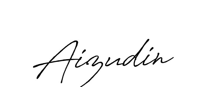 Create a beautiful signature design for name Aizudin. With this signature (Antro_Vectra_Bolder) fonts, you can make a handwritten signature for free. Aizudin signature style 7 images and pictures png