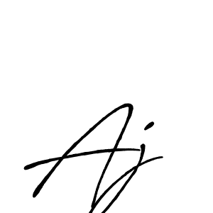 Make a beautiful signature design for name Aj . With this signature (Antro_Vectra_Bolder) style, you can create a handwritten signature for free. Aj  signature style 7 images and pictures png