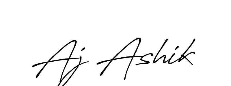 Use a signature maker to create a handwritten signature online. With this signature software, you can design (Antro_Vectra_Bolder) your own signature for name Aj Ashik. Aj Ashik signature style 7 images and pictures png