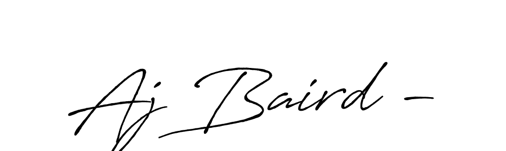 How to make Aj Baird - name signature. Use Antro_Vectra_Bolder style for creating short signs online. This is the latest handwritten sign. Aj Baird - signature style 7 images and pictures png