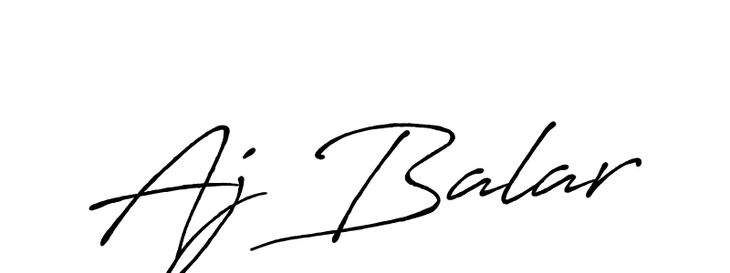 Create a beautiful signature design for name Aj Balar. With this signature (Antro_Vectra_Bolder) fonts, you can make a handwritten signature for free. Aj Balar signature style 7 images and pictures png