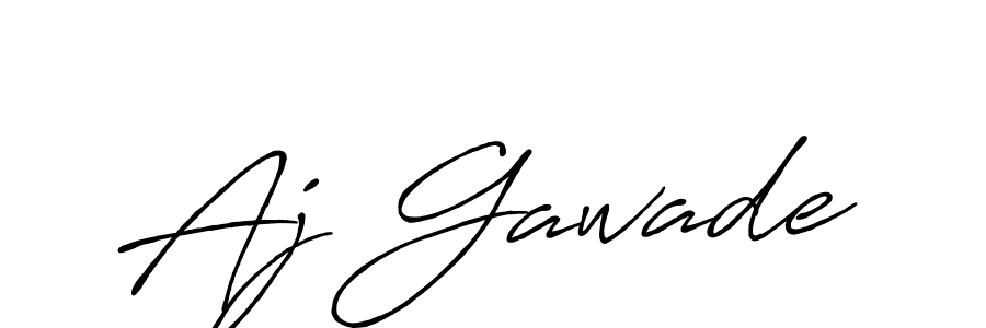 Use a signature maker to create a handwritten signature online. With this signature software, you can design (Antro_Vectra_Bolder) your own signature for name Aj Gawade. Aj Gawade signature style 7 images and pictures png