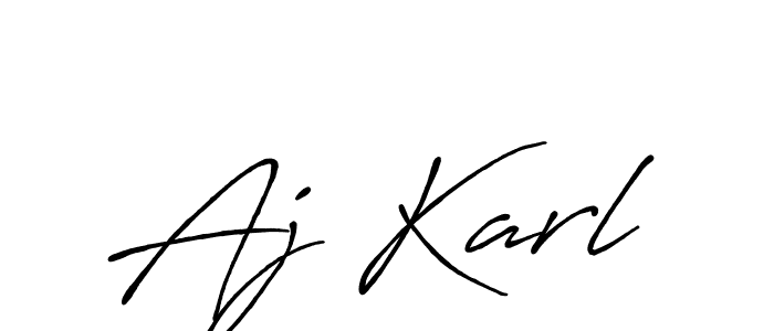 Create a beautiful signature design for name Aj Karl. With this signature (Antro_Vectra_Bolder) fonts, you can make a handwritten signature for free. Aj Karl signature style 7 images and pictures png