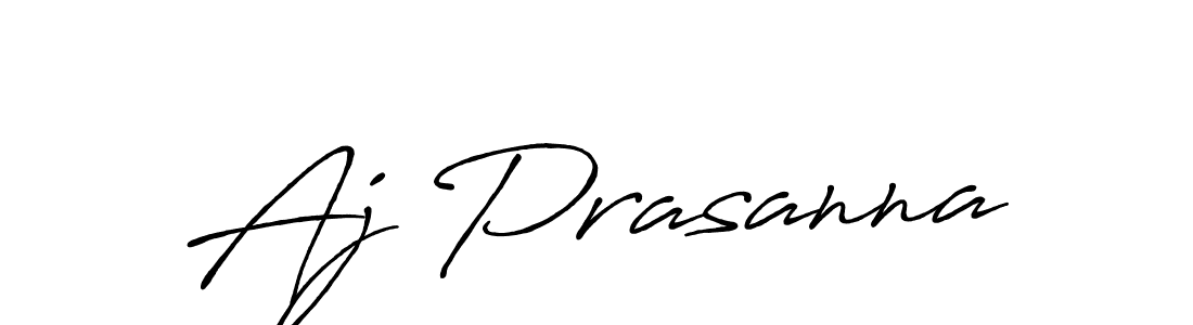 Create a beautiful signature design for name Aj Prasanna. With this signature (Antro_Vectra_Bolder) fonts, you can make a handwritten signature for free. Aj Prasanna signature style 7 images and pictures png