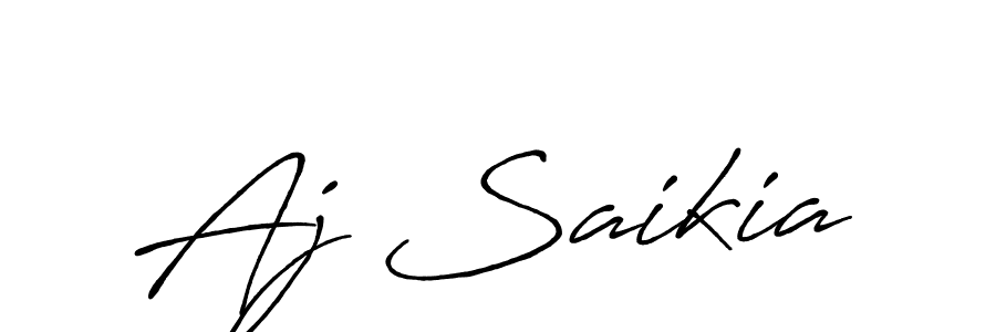 Also we have Aj Saikia name is the best signature style. Create professional handwritten signature collection using Antro_Vectra_Bolder autograph style. Aj Saikia signature style 7 images and pictures png