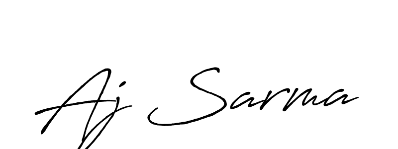 Also You can easily find your signature by using the search form. We will create Aj Sarma name handwritten signature images for you free of cost using Antro_Vectra_Bolder sign style. Aj Sarma signature style 7 images and pictures png