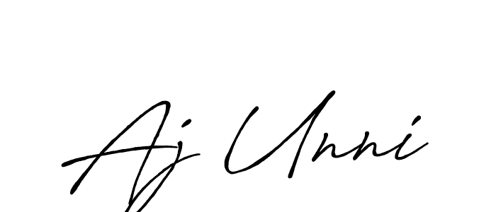 Also You can easily find your signature by using the search form. We will create Aj Unni name handwritten signature images for you free of cost using Antro_Vectra_Bolder sign style. Aj Unni signature style 7 images and pictures png