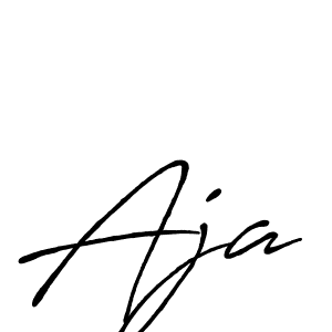 Use a signature maker to create a handwritten signature online. With this signature software, you can design (Antro_Vectra_Bolder) your own signature for name Aja. Aja signature style 7 images and pictures png