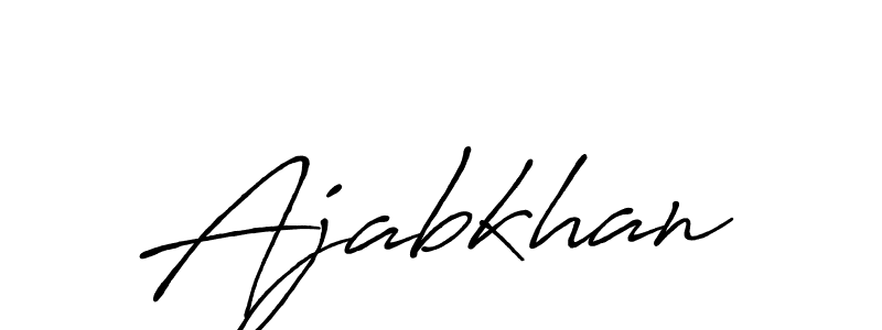 How to make Ajabkhan name signature. Use Antro_Vectra_Bolder style for creating short signs online. This is the latest handwritten sign. Ajabkhan signature style 7 images and pictures png