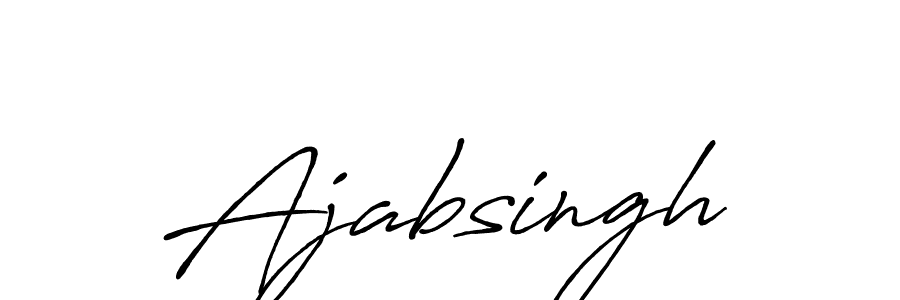 How to make Ajabsingh signature? Antro_Vectra_Bolder is a professional autograph style. Create handwritten signature for Ajabsingh name. Ajabsingh signature style 7 images and pictures png